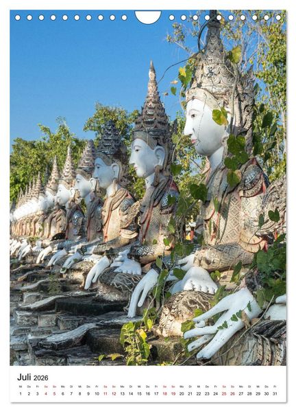 Produktbild: Buddhas im Gl&uuml;ck (Wandkalender 2026 DIN A4 hoch), CALVENDO Monatskalender