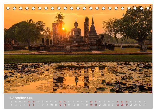 Produktbild: BUDDHA - Ein sanftes L&auml;cheln (Tischkalender 2026 DIN A5 quer), CALVENDO Monatskalender