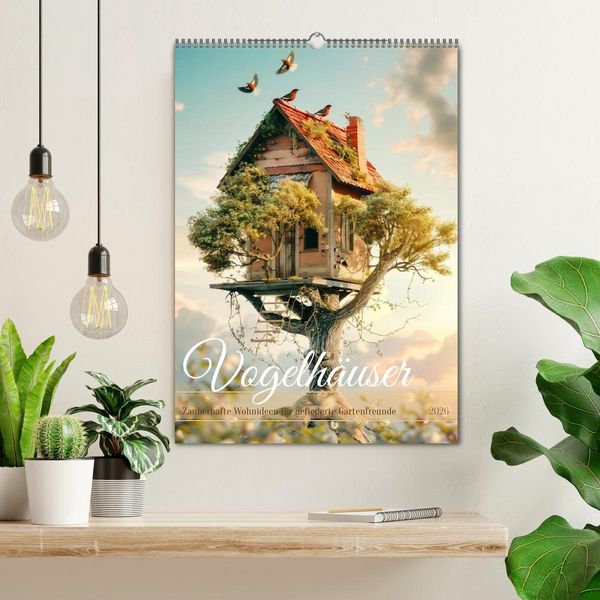 Produktbild: Vogelh&auml;user Zauberhafte Wohnideen f&uuml;r gefiederte Freunde (Wandkalender 2026 DIN A2 hoch), CALVENDO Monatskalender