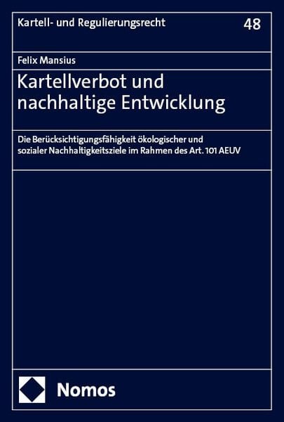 Produktbild: Kartellverbot und nachhaltige Entwicklung
