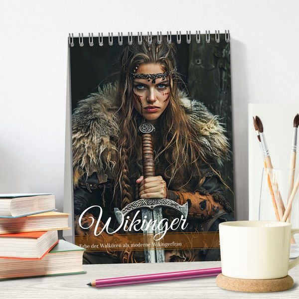 Produktbild: Wikinger - Erbe der Walk&uuml;ren als moderne Wikingerfrau (Tischkalender 2026 DIN A5 hoch), CALVENDO Monatskalender
