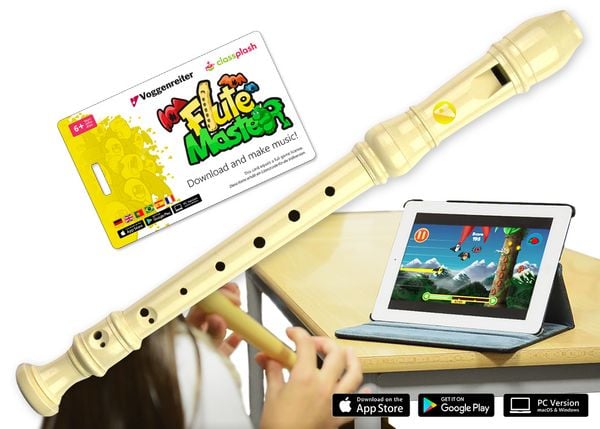 Produktbild: Flute Master (App) mit Blockfl&ouml;te aus Kunststoff (deutsche Griffweise)