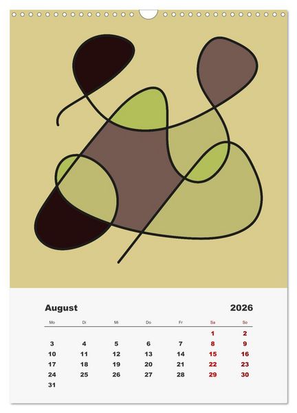 Produktbild: FormArt - Linien und Farben (Wandkalender 2026 DIN A3 hoch), CALVENDO Monatskalender