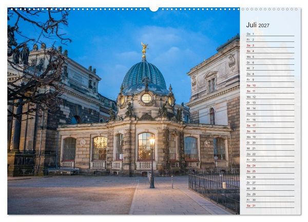 Produktbild: Dresden an der Elbe - Der Planer (hochwertiger Premium Wandkalender 2027 DIN A2 quer), Kunstdruck in Hochglanz