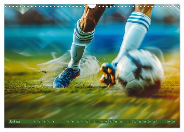 Produktbild: Fu&szlig;ball - Dynamik am Ball (Wandkalender 2026 DIN A3 quer), CALVENDO Monatskalender