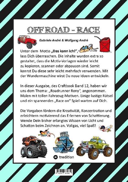 Produktbild: Craftbook - Race On Game - 100 Tolle Fahrzeug Motive - Lustige R&auml;tsel - Offroad - Schnelle Autos - Oldtimer - F1