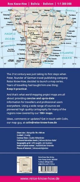 Produktbild: Reise Know-How Landkarte Bolivien / Bolivia (1:1.300.000)