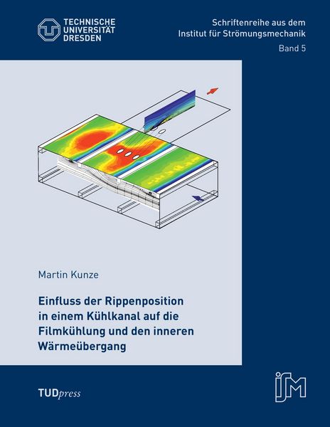 Produktbild: Einfluss der Rippenposition in einem K&uuml;hlkanal auf die Filmk&uuml;hlung und den inneren W&auml;rme&uuml;bergang