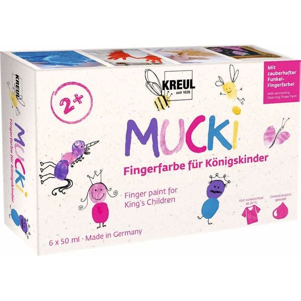 MUCKI Fingerfarbe für Königskinder 6er Set 50 ml