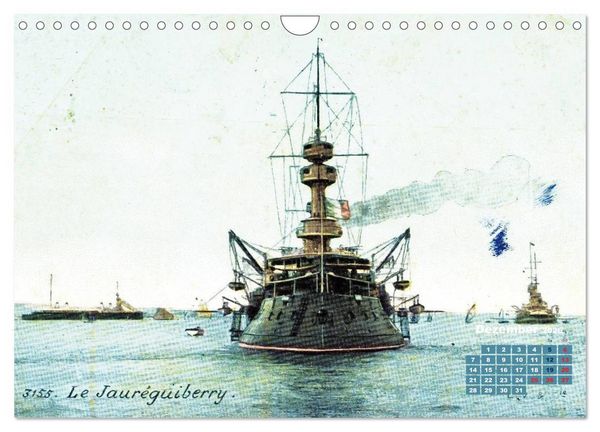 Produktbild: Fregatten, Kreuzer, Panzerschiffe &ndash; historische Karten von Kriegsschiffen (Wandkalender 2026 DIN A4 quer), CALVENDO Monatskalender