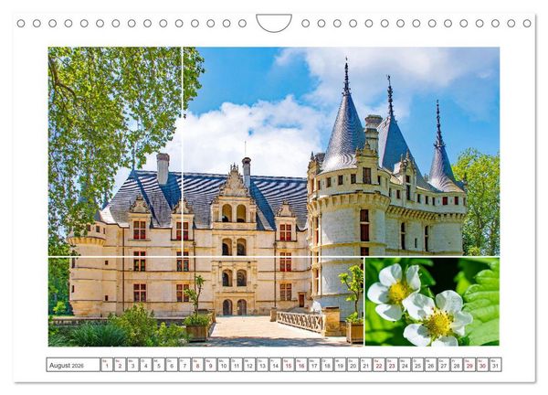 Produktbild: Schl&ouml;sser der Loire - Romantik Pur (Wandkalender 2026 DIN A4 quer), CALVENDO Monatskalender