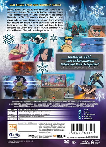 Produktbild: Naruto the Movie 1 - Geheimmission im Land des ewigen Schnees - Mediabook [Limited Special Edition] [+ DVD]