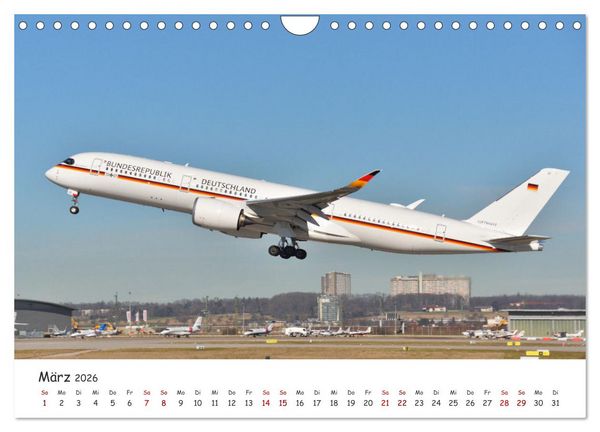 Produktbild: Flugzeuge auf Europas Flugh&auml;fen (Wandkalender 2026 DIN A4 quer), CALVENDO Monatskalender