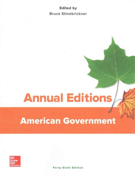 Produktbild: Stinebrickner, B: Annual Editions: American Government, 46/E