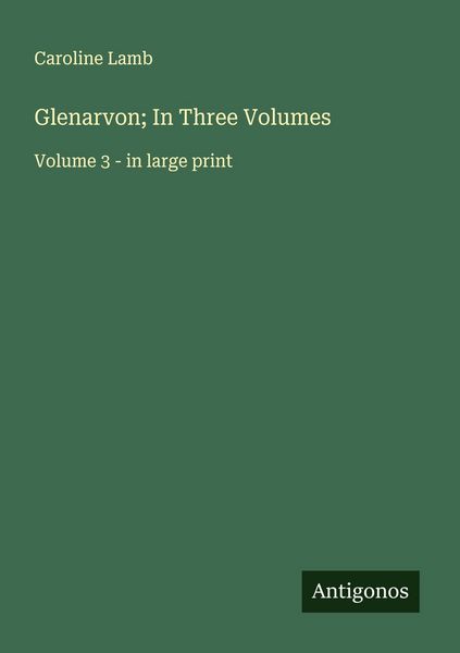 Produktbild: Glenarvon; In Three Volumes