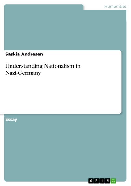 Produktbild: Understanding Nationalism in Nazi-Germany