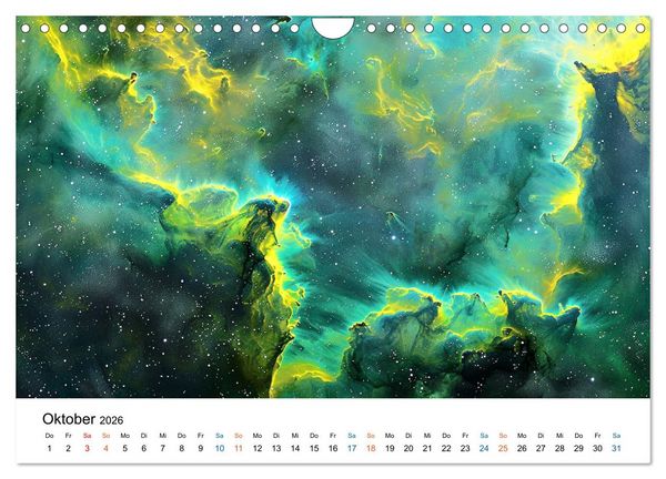 Produktbild: Strahlende Sternennebel (Wandkalender 2026 DIN A4 quer), CALVENDO Monatskalender