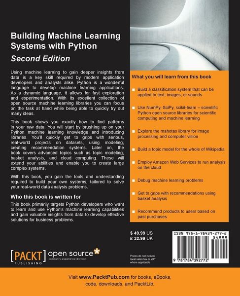 Produktbild: Building Machine Learning Systems with Python - Second Edition