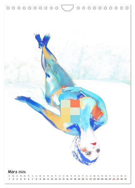 Produktbild: MEL Bodypainting von fru.ch (Wandkalender 2026 DIN A4 hoch), CALVENDO Monatskalender