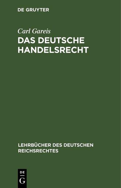 Produktbild: Das Deutsche Handelsrecht