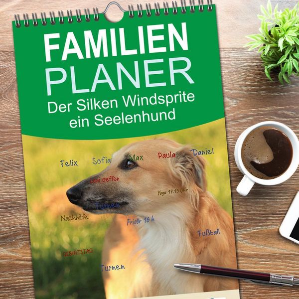 Produktbild: Familienplaner 2026 - Der Silken Windsprite - ein Seelenhund mit 5 Spalten (Wandkalender, 21 x 45 cm) CALVENDO