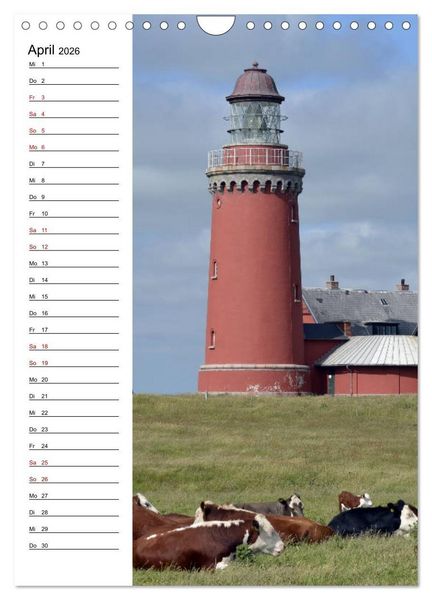 Produktbild: Leuchtt&uuml;rme in D&auml;nemark (Wandkalender 2026 DIN A4 hoch), CALVENDO Monatskalender