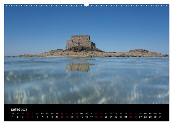 Produktbild: Saint-Malo au fil des mois (Calendrier mural 2026 DIN A2 vertical) calendrier de bureau