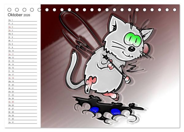 Produktbild: Alles f&uuml;r die Katz! Lustiger Katzen-Planer (Tischkalender 2026 DIN A5 quer), CALVENDO Monatskalender