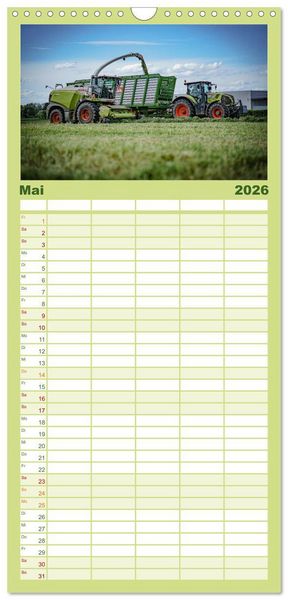 Produktbild: Familienplaner 2026 - Moderne Landtechnik mit 5 Spalten (Wandkalender, 21 x 45 cm) CALVENDO