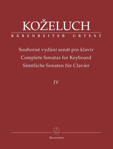 Produktbild: S&auml;mtliche Sonaten f&uuml;r Clavier. Band 4