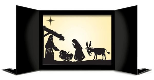 Ein Esel geht nach Bethlehem