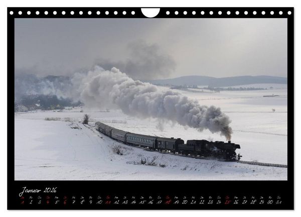 Produktbild: Faszination Dampflokomotive (Wandkalender 2026 DIN A4 quer), CALVENDO Monatskalender