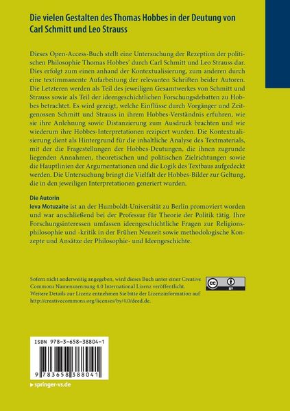 Produktbild: Die vielen Gestalten des Thomas Hobbes in der Deutung von Carl Schmitt und Leo Strauss