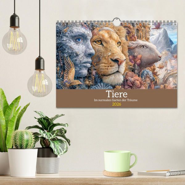 Produktbild: Tiere - Im surrealen Garten der Tr&auml;ume (Wandkalender 2026 DIN A4 quer), CALVENDO Monatskalender