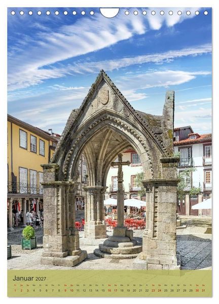 Produktbild: Die Stadt Guimar&atilde;es liegt im Norden Portugals im Distrikt Braga. (Wandkalender 2027 DIN A4 hoch), CALVENDO Monatskalender