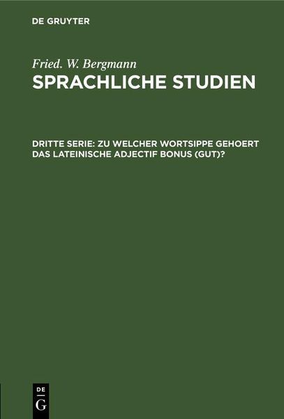 Produktbild: Zu welcher Wortsippe gehoert das lateinische adjectif bonus (gut)?