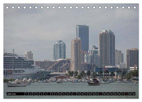 Produktbild: Miami und Florida (Tischkalender 2026 DIN A5 quer), CALVENDO Monatskalender