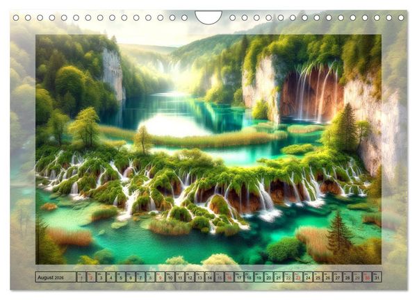 Produktbild: Faszinierende Welt: Eine Reise mit der K&uuml;nstlichen Intelligenz an Magische Orte (Wandkalender 2026 DIN A4 quer), CALVENDO Monatskalender