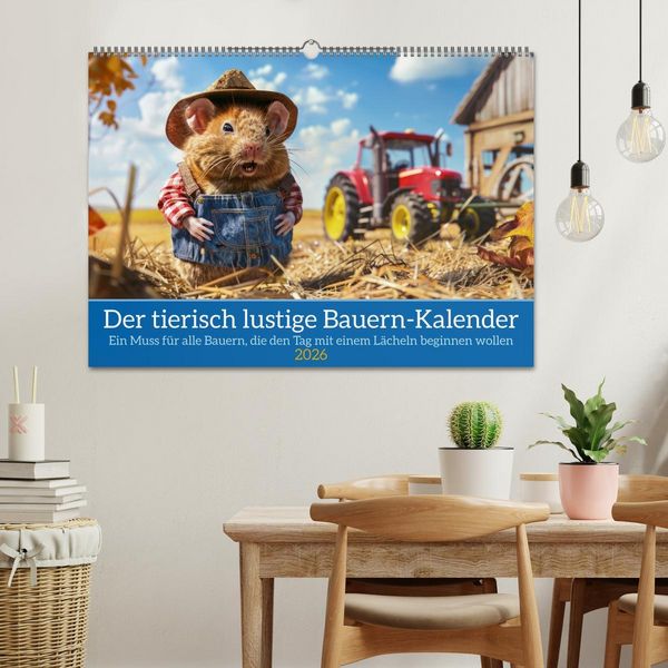 Produktbild: Der tierisch lustige Bauern-Kalender (Wandkalender 2026 DIN A2 quer), CALVENDO Monatskalender