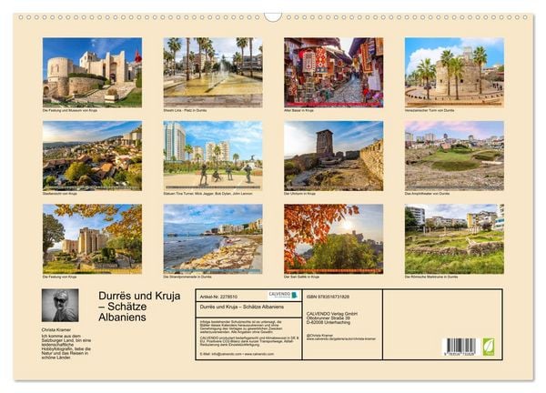Produktbild: Durr&euml;s und Kruja &ndash; Sch&auml;tze Albaniens (Wandkalender 2026 DIN A2 quer), CALVENDO Monatskalender