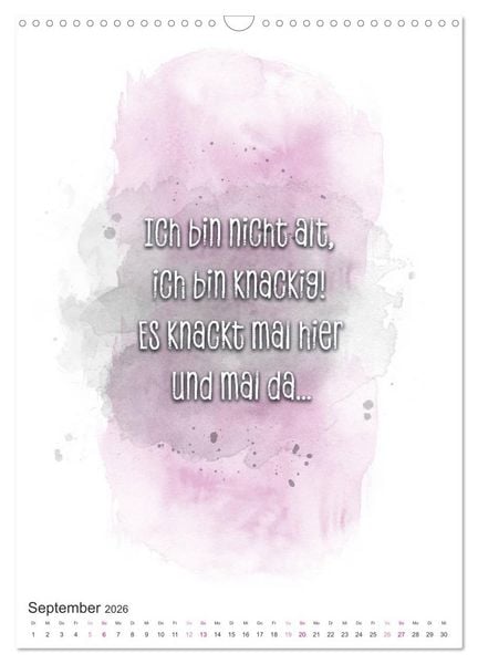 Produktbild: Das Alter ist nur eine Zahl (Wandkalender 2026 DIN A3 hoch), CALVENDO Monatskalender