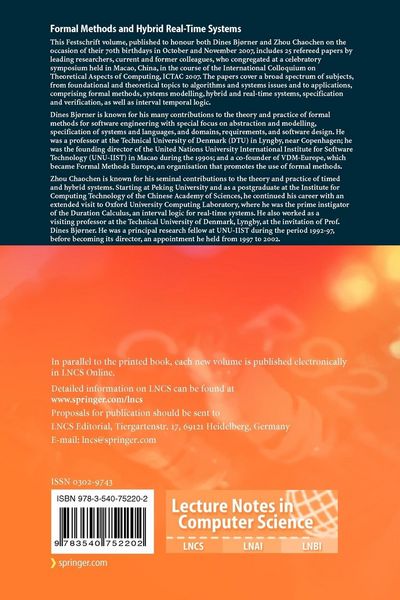 Produktbild: Formal Methods and Hybrid Real-Time Systems
