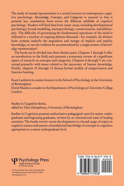 Produktbild: Knowledge Concepts and Categories