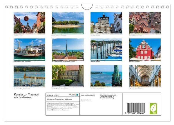 Produktbild: Konstanz - Traumort am Bodensee (Wandkalender 2027 DIN A4 quer), CALVENDO Monatskalender