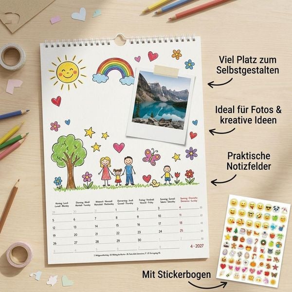 Produktbild: Kreativkalender A4 Notiz 2027