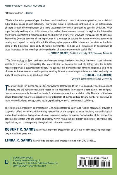 Produktbild: Anthropology of Sport and Human Movement