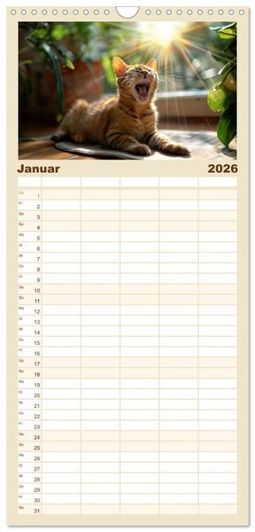 Produktbild: Familienplaner 2026 - Ansteckend m&uuml;de! mit 5 Spalten (Wandkalender, 21 x 45 cm) CALVENDO