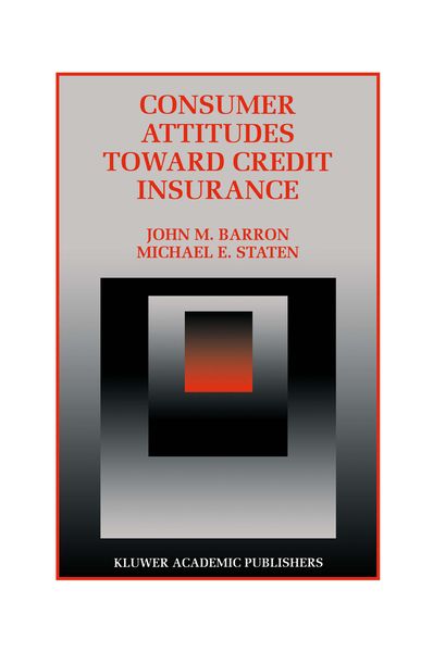 Produktbild: Consumer Attitudes Toward Credit Insurance