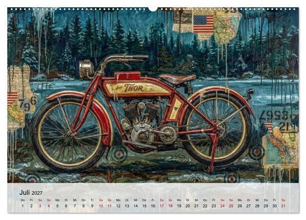 Produktbild: Kult-Motorr&auml;der der USA (hochwertiger Premium Wandkalender 2027 DIN A2 quer), Kunstdruck in Hochglanz