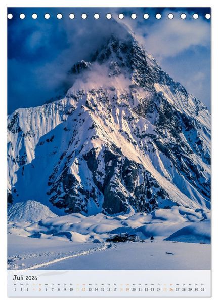 Produktbild: Bergriesen des Karakorum (Tischkalender 2026 DIN A5 hoch), CALVENDO Monatskalender